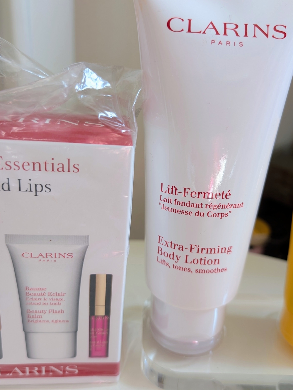 Clarins Skincare Bundle | Extra-Firming Body Lotion, SPF30 Sunscreen, Face & Lip